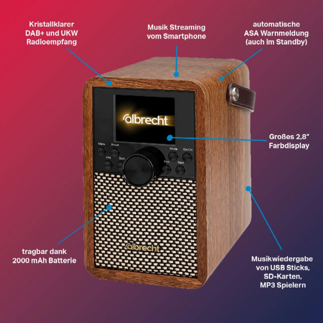 Albrecht DR 710 Digitalradio, tragbar